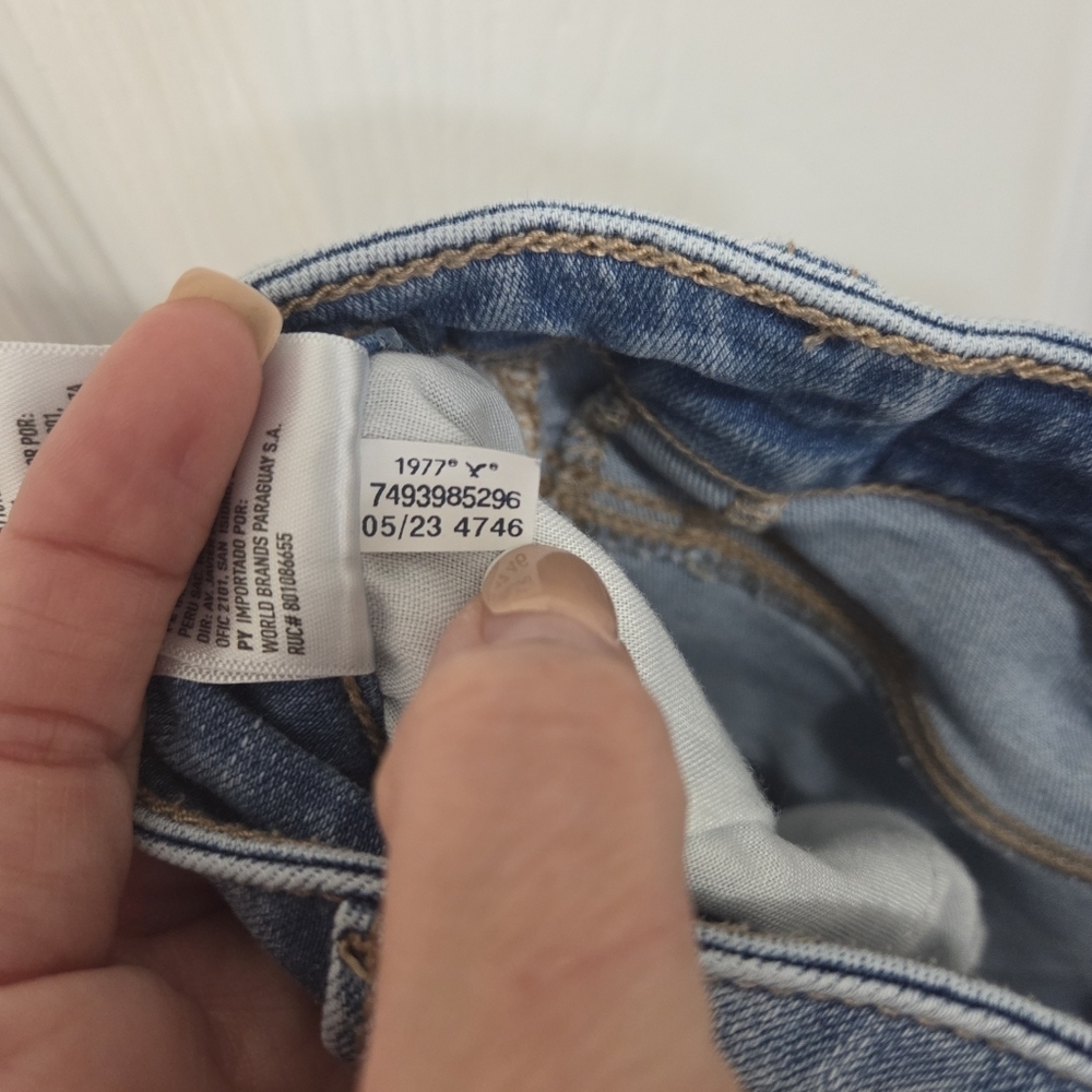 American Eagle Next Level Stretch Super High Rise Ripped Jegging Size 4 Regular - Picture 13 of 14